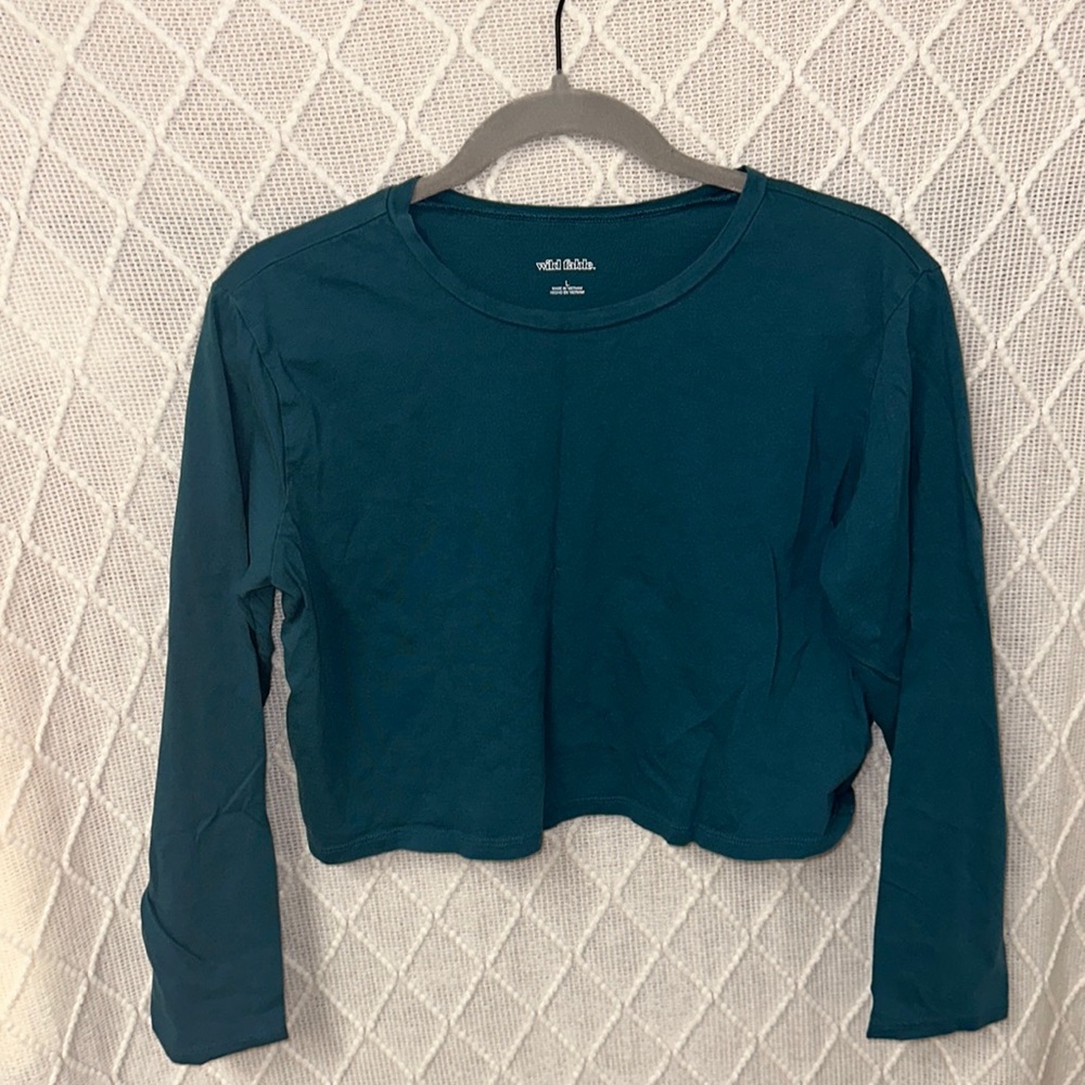 Cropped Teal long sleeve. Great Condition!